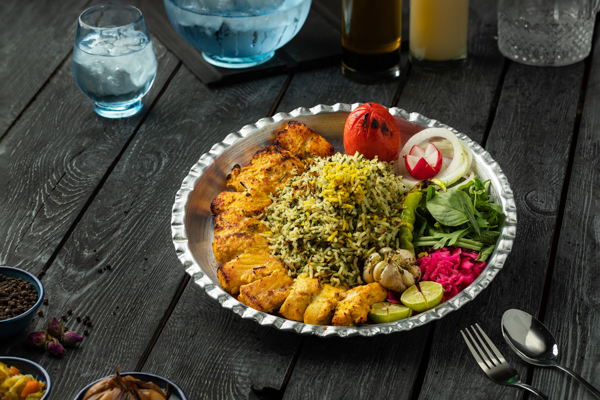 چلو جوجه زعفرانی